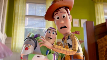 Toy Story 5 film trailer button