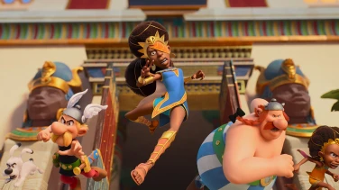 Asterix und das Königreich Nubien film trailer button