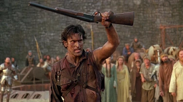 Army of Darkness film trailer button