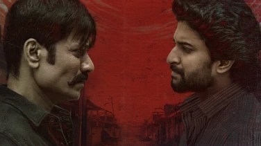 Saripodhaa Sanivaaram film trailer button