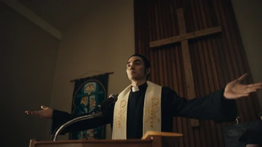 The Monkey film trailer button