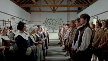 The Testament of Ann Lee film trailer button